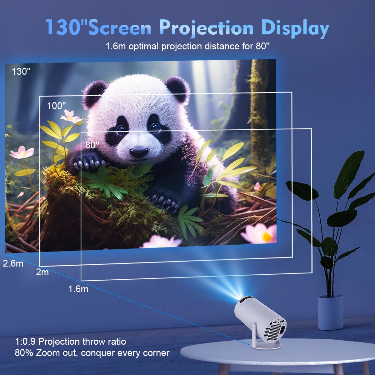 Proyector portatil compatible 4k